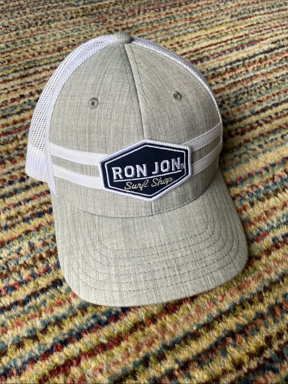 Ron Jon Surf Shop Light Gray and Navy Trucker Cap